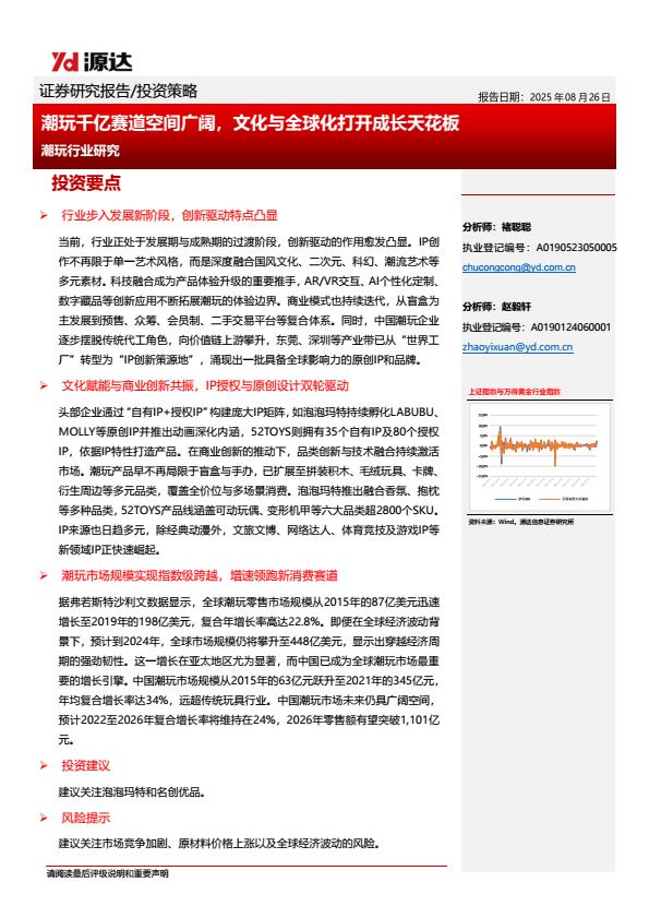 【20786E】潮玩行业研究：潮玩千亿赛道空间广阔，文化与全球化打开成长天花板