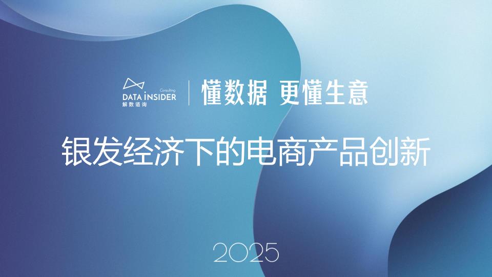 【22328E】解数第283期：2025银发经济下的电商产品创新