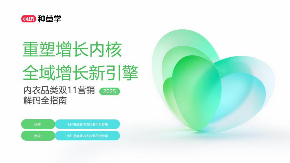 【22046E】2025小红书双11内衣行业增长攻略