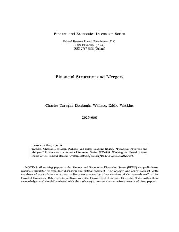 【23413E】【美联储】金融结构与并购2025.9